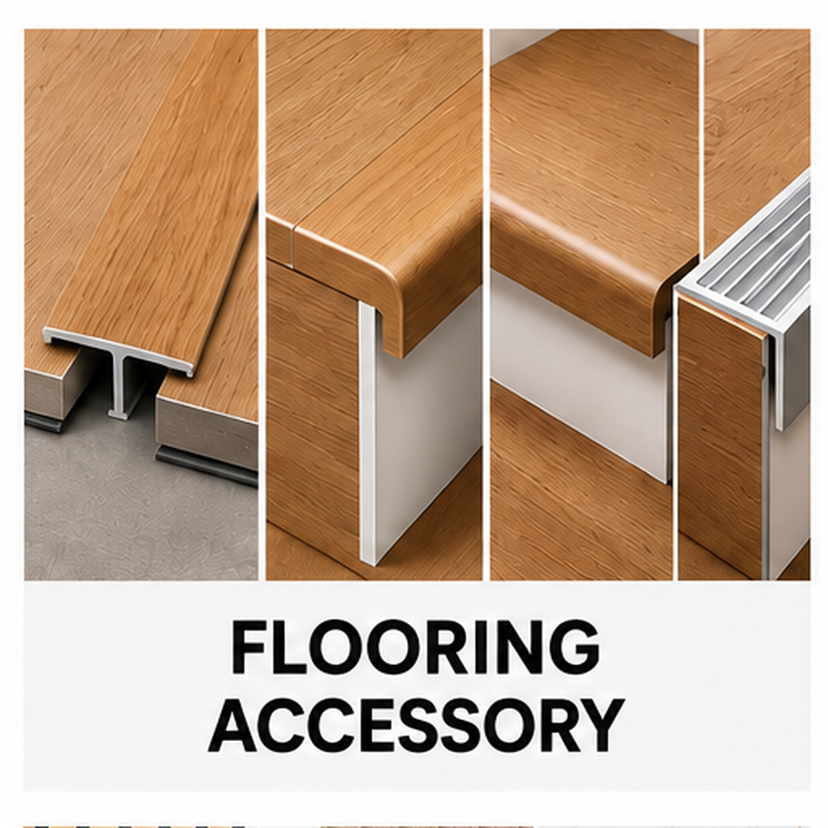 FLOORING ACCESSORIES - REDUCERS - STAIR NOSES - T-MOULDINGS