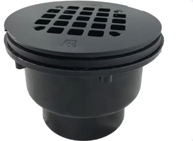 Round Shower Drain Black - ABS Material image 0