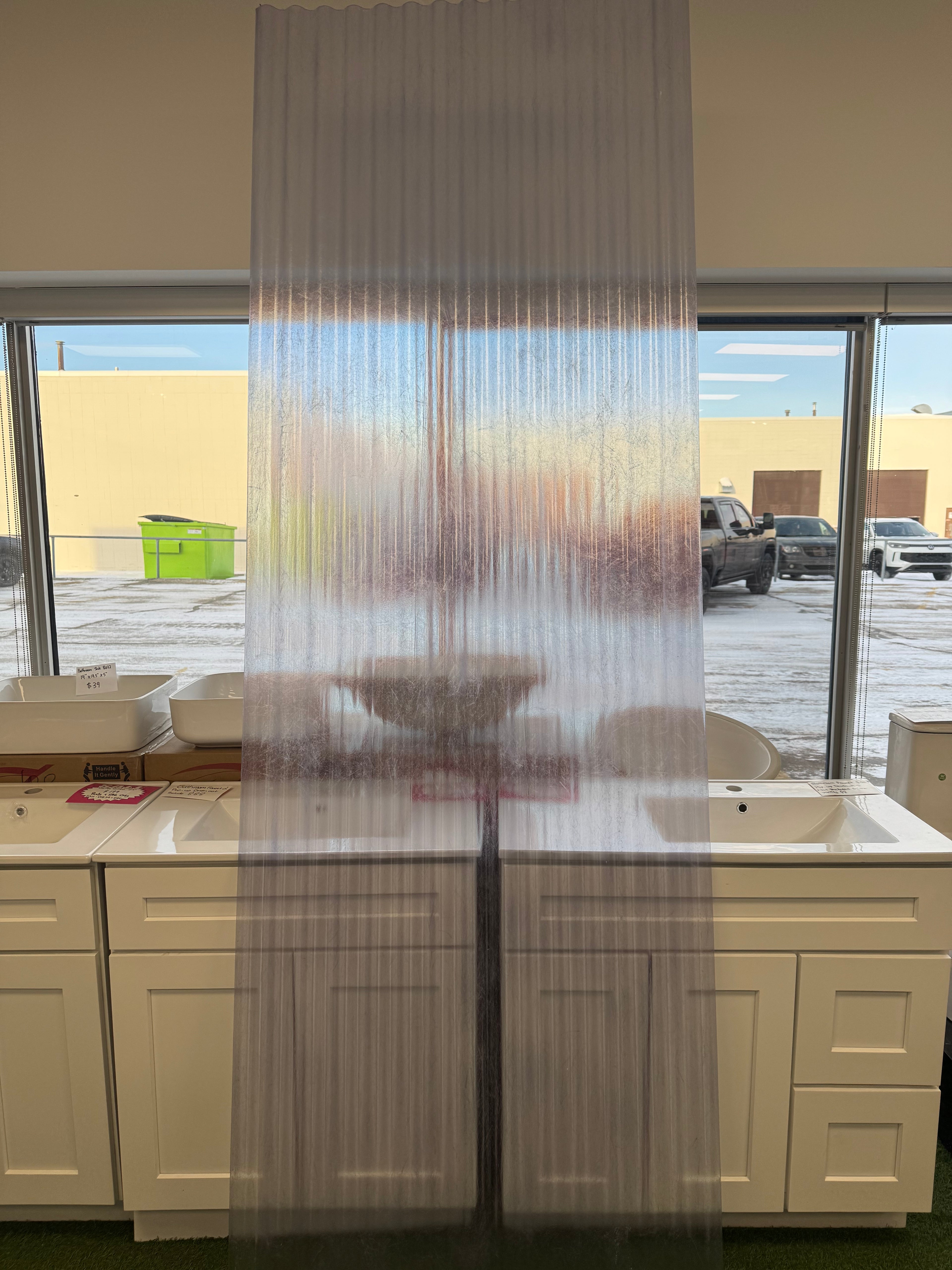 PVC transparent roof tile wave roof panel 106"x37" image 2
