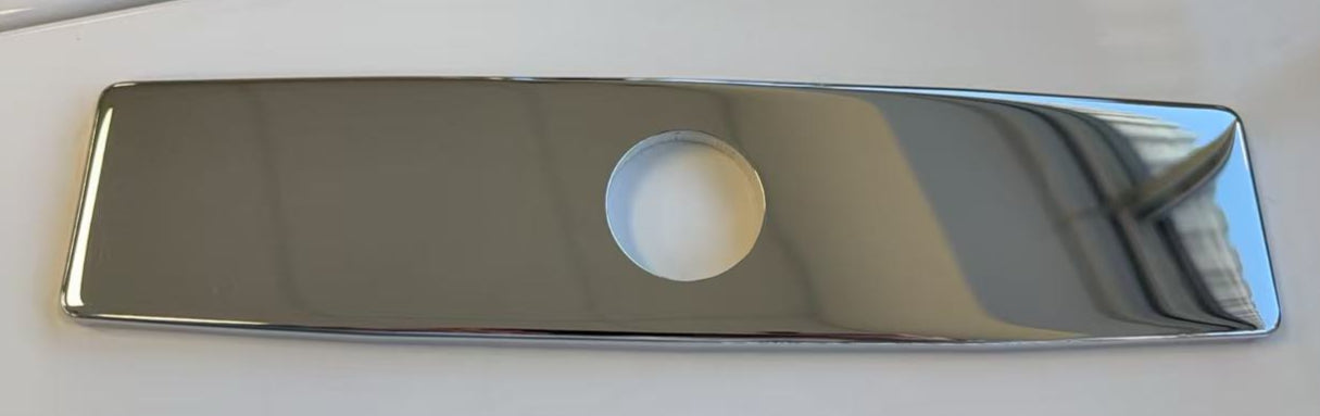 Chrome Kitchen Faucet Cover Plate – 10" Stainless Steel image 0