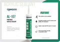 Water-Based Silicone Caulking – White (AL-107) | 300ml Tube image 0