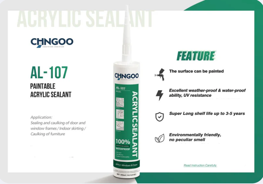 Water-Based Silicone Caulking – White (AL-107) | 300ml Tube image 0