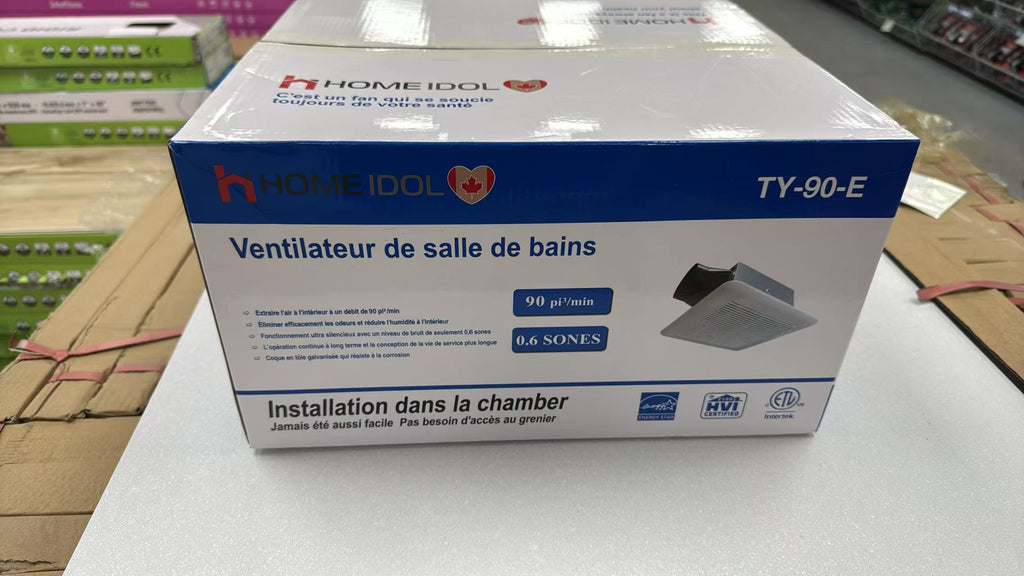 Bathroom Ventilation Fan – 90CFM, 0.6 Sone, 4" Exhaust image 2