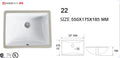 Undermount Bathroom Sink Ceramic G22 image 0