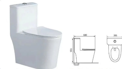 1-Piece Toilet – Dual Top Flush, Tornado Flush, ADA 17" image 4