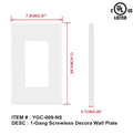 1G Decorative Wall Plate Screwless image 0