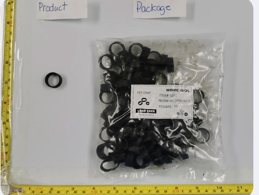 PEX Crimp Rings- ½” | 100pcs/Bag (Model: 62811C) image 1