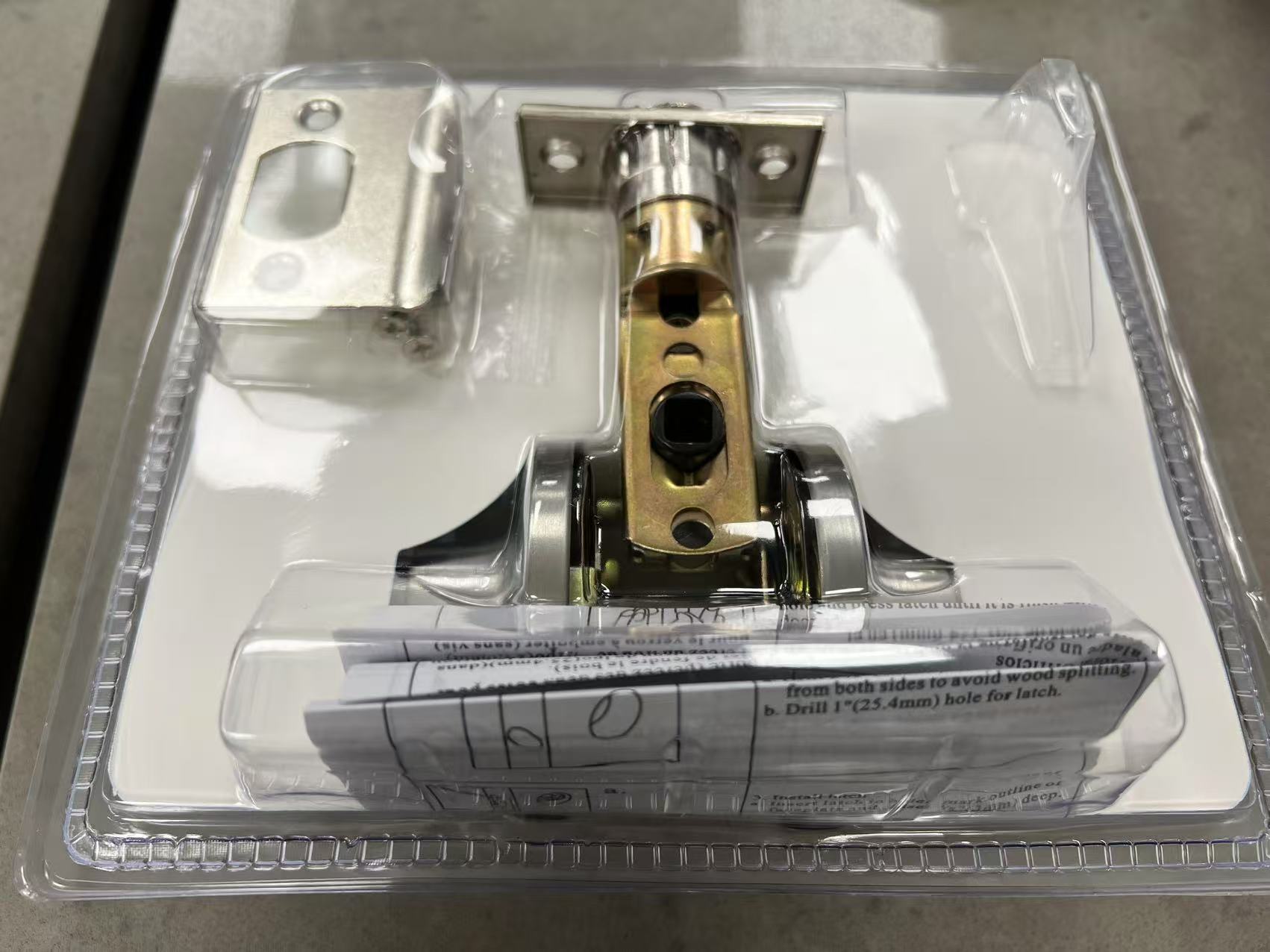 Privacy Lock | Chrome Tubular Leverset - (8016BK-SN) image 2