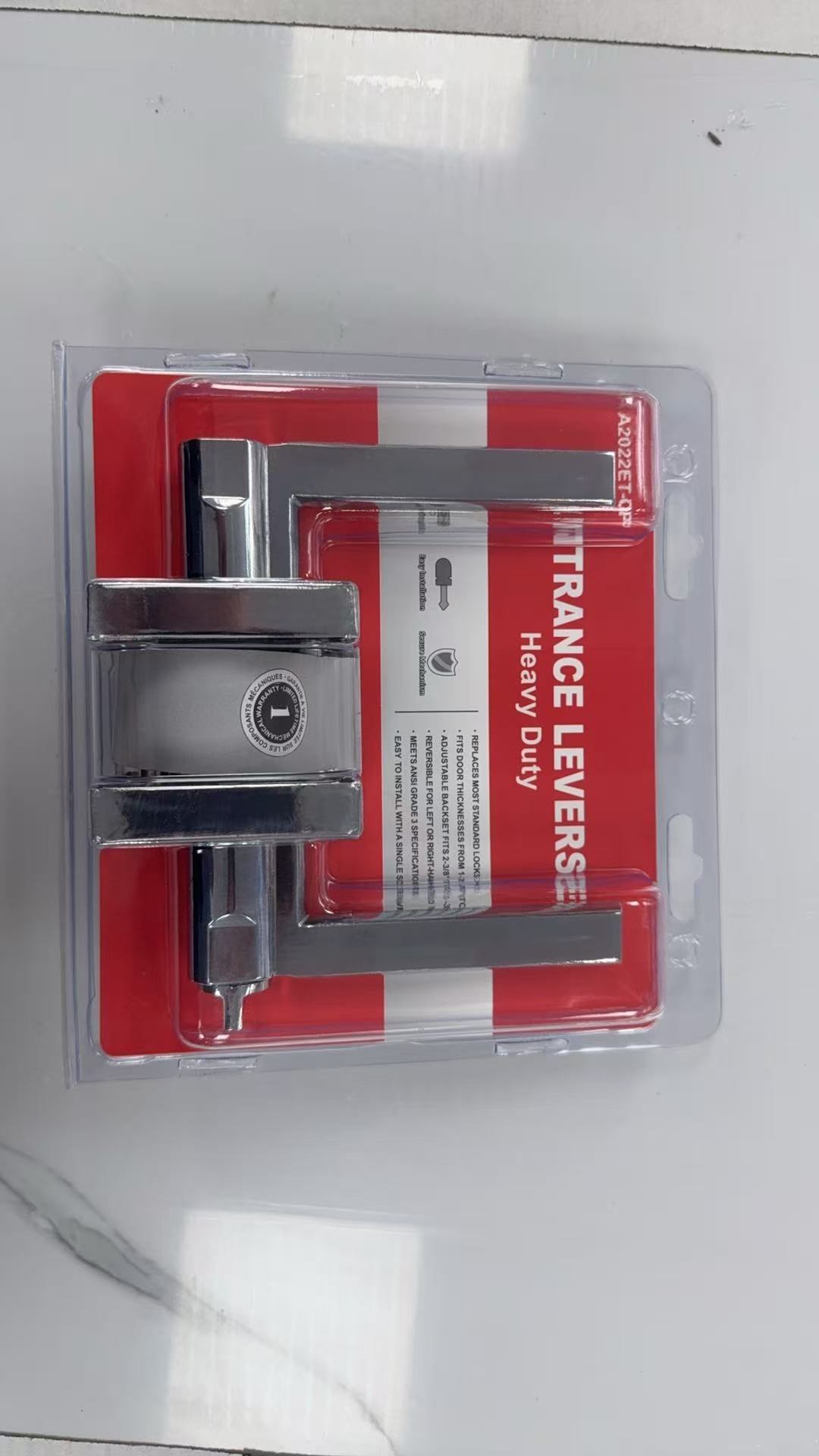 Entrance Lock with key | Aluminum Rose Square  - (A2022ET-SN) image 0