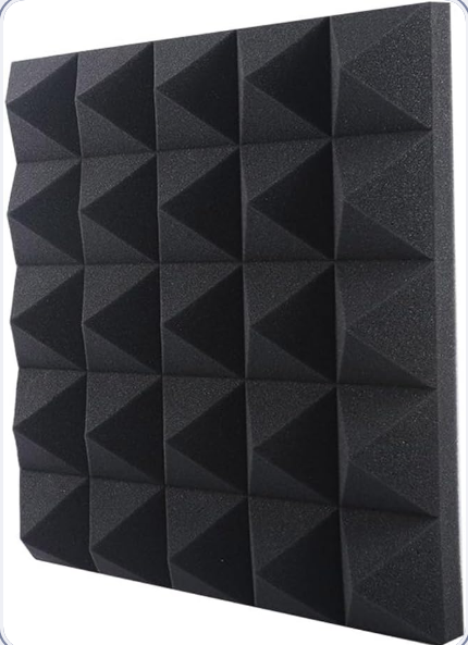 Studio Acoustic Foam Panels Pyramid 12"x12"x2" image 0