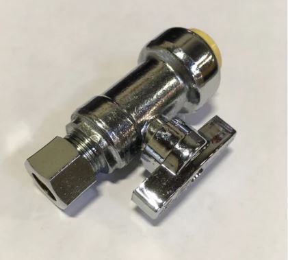 PEX Bite Straight Stop Valve – 1/2" × 3/8" (Model: 63104) image 1