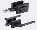 Lever Combo Lock with Key | Black Square – (A2101ET + FD101) image 0