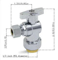PEX Bite Angle Stop Valve – 1/2" × 3/8" (Model: 63103Q) image 0