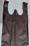 T-Shirt Bag Woven Fabric Brown 50pcs/roll image 0