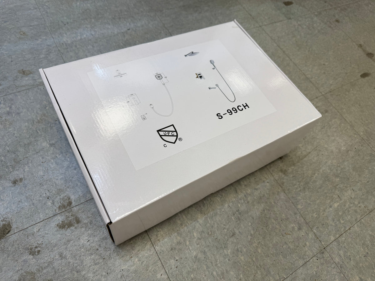 Chrome Shower Combo Set - With Shut-Off (No PEX Fittings) image 1