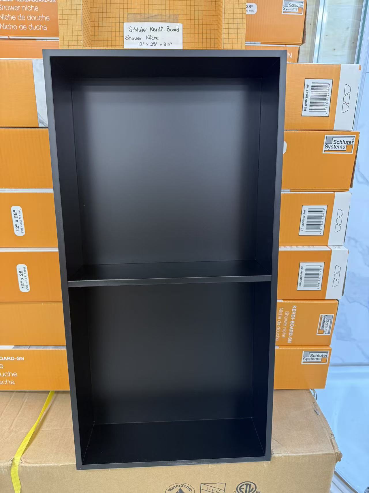 Black Stainless Steel 304 Shower Niche -13.25"x 26.25"x 4" image 0