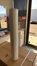 4" Aluminum Hard Flexible Pipe for Rangehood Venting Pipe Exhaust Fan Chrome 4"x4'x12'