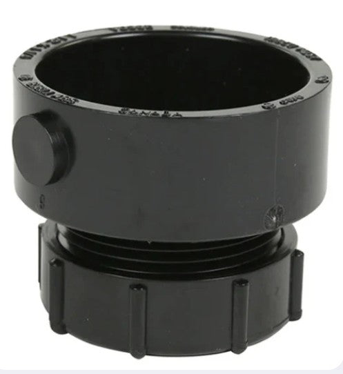 3384 ABS Trap Adapter Female W/Washer & P-nut 1-1/2"X 1-1/4" image 0