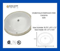 Undermount Bathroom Sink Ceramic G20 image 0
