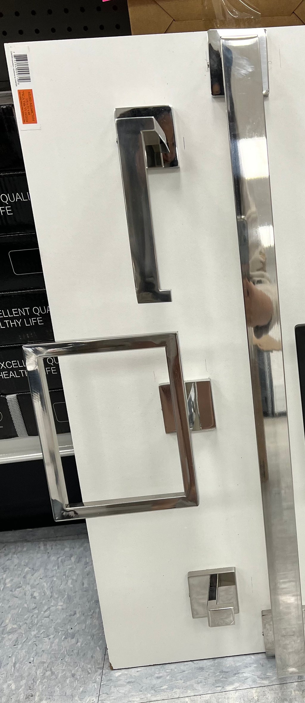 4-Piece Bathroom Accessory Set - Square, Chrome image 1