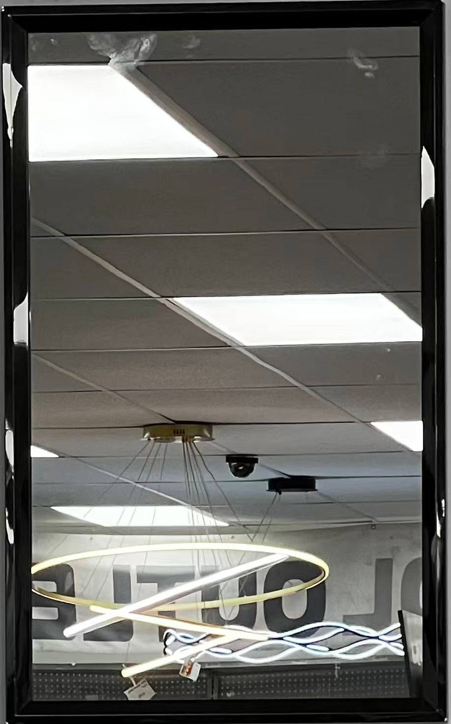 Black Framed Mirror 20"x32" image 0