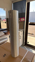 5" Aluminum Hard Flexible Pipe for Rangehood Venting Pipe Exhaust Fan Chrome 5"x4'x12'