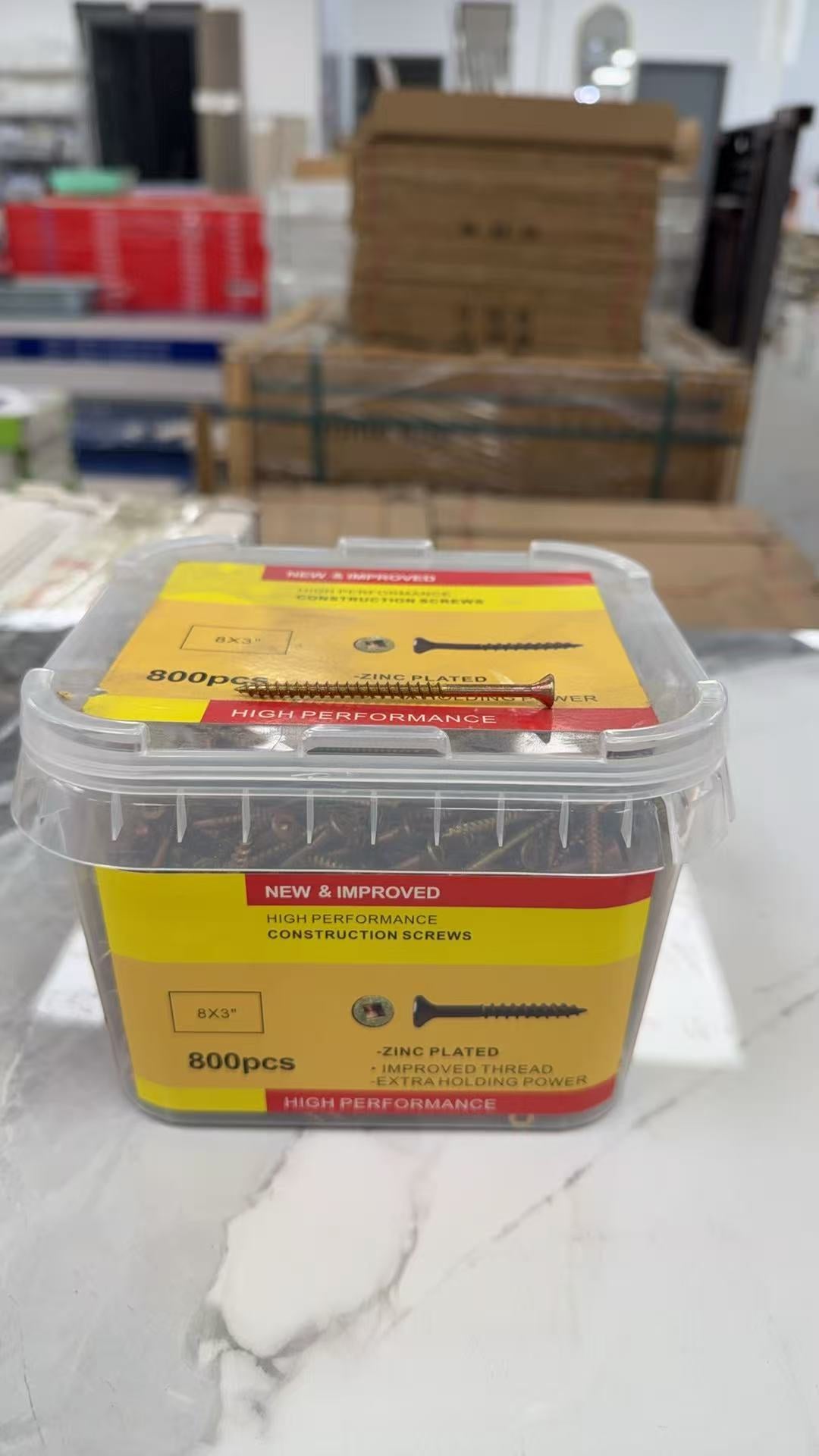 Zinc Construction Screws- #8 x 3” 800pcs image 0