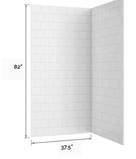 2 pc Shower Wall Set 37.5"x82"x2 image 0