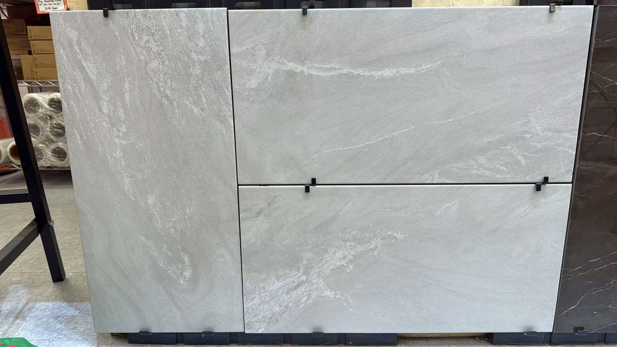 12"x24" Neblina Medium Grey 65501 Matte Porcelain Tile, $1.49/sq.ft (9pcs/box, 17.60sq.ft)