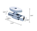 PEX Straight Stop Valve – 1/2" × 3/8" (Model: 62907) image 0