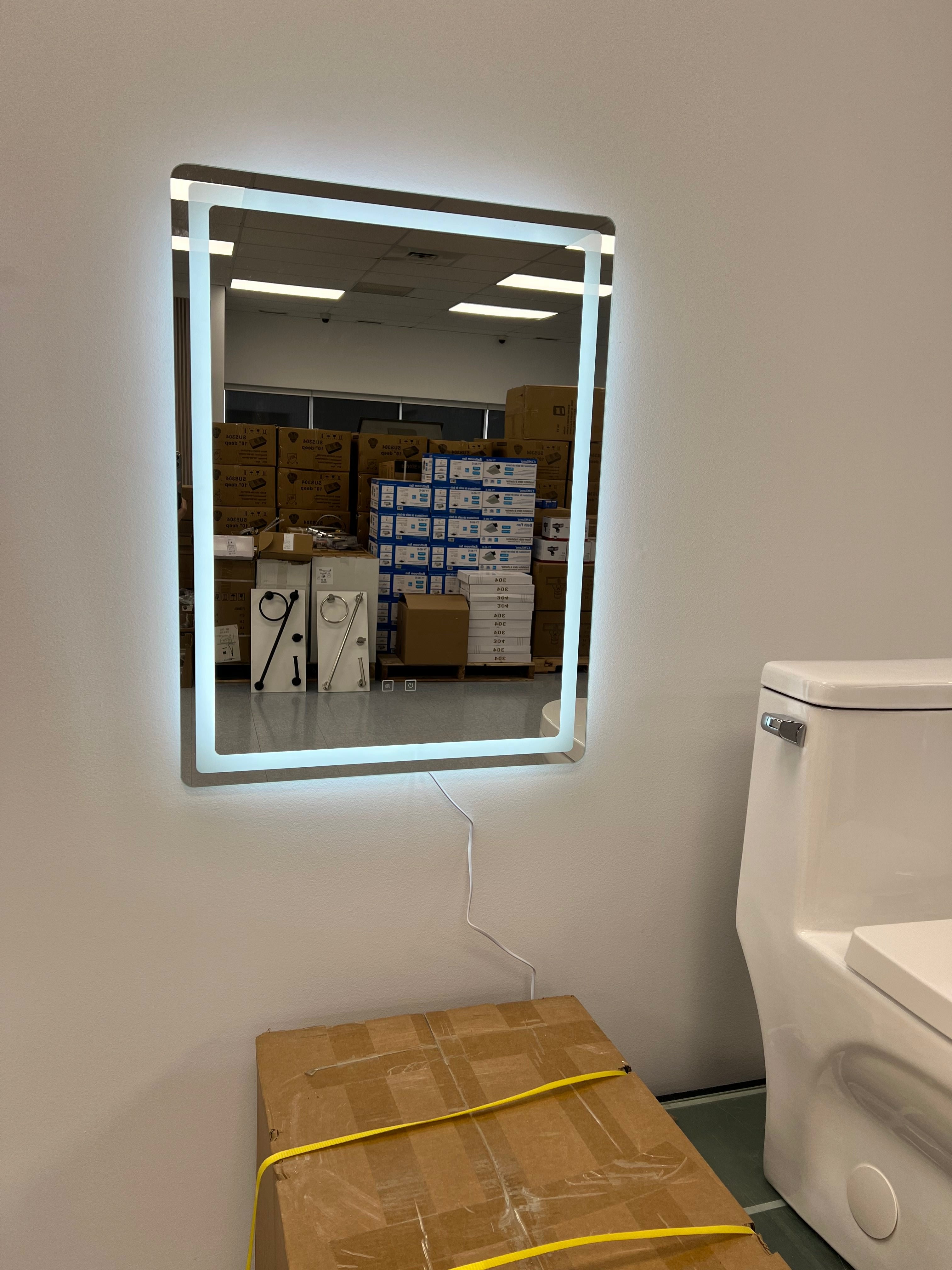 LED Vanity Mirror 24x32 – Anti-Fog, Touch Switch, Cool White image 0