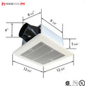 Bathroom Ventilation Fan – 80CFM, 0.7 Sone, 4" Exhaust image 0