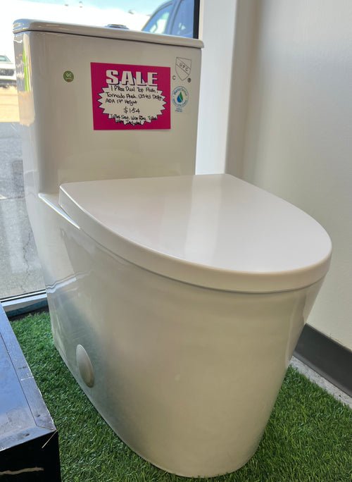 1-Piece Toilet – Dual Top Flush, Tornado Flush, ADA 17" image 0