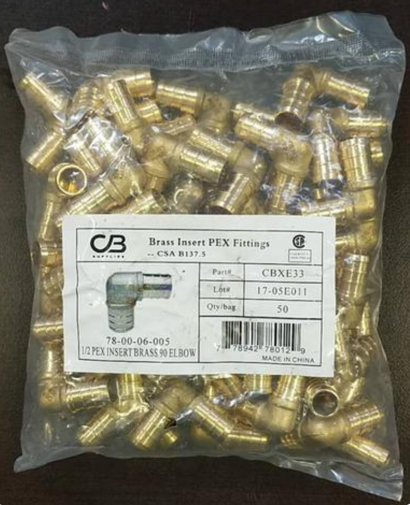 PEX Crimp 90° Elbow - ½” (Model 62302C) image 1