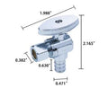 PEX Angle Stop Valve – 1/2" × 3/8" | 10pcs/Bag  (Model: 62906) image 0