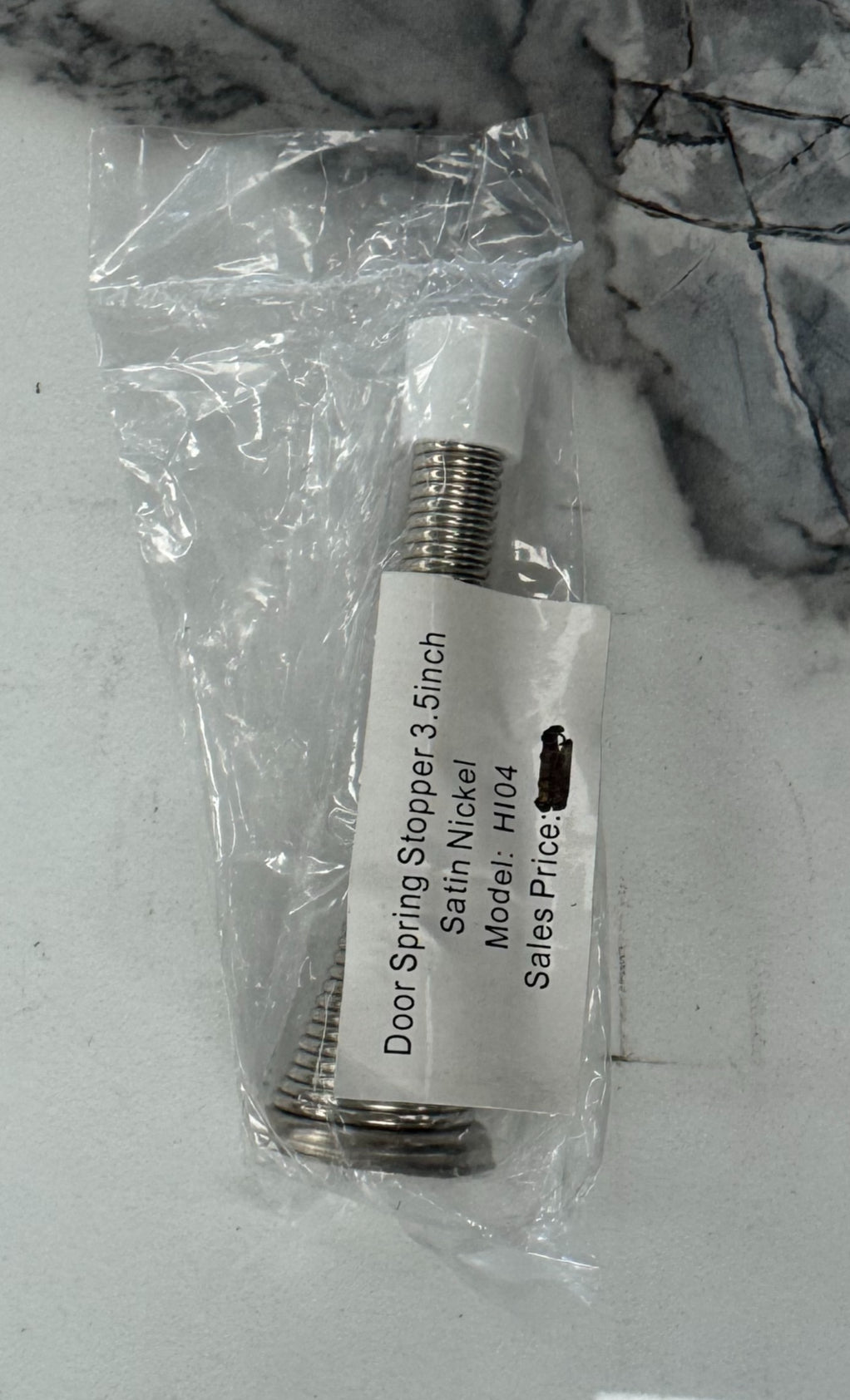 3.5" Chrome Spring Door Stopper image 0
