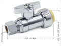 PEX Bite Straight Stop Valve – 1/2" × 3/8" (Model: 63104) image 0