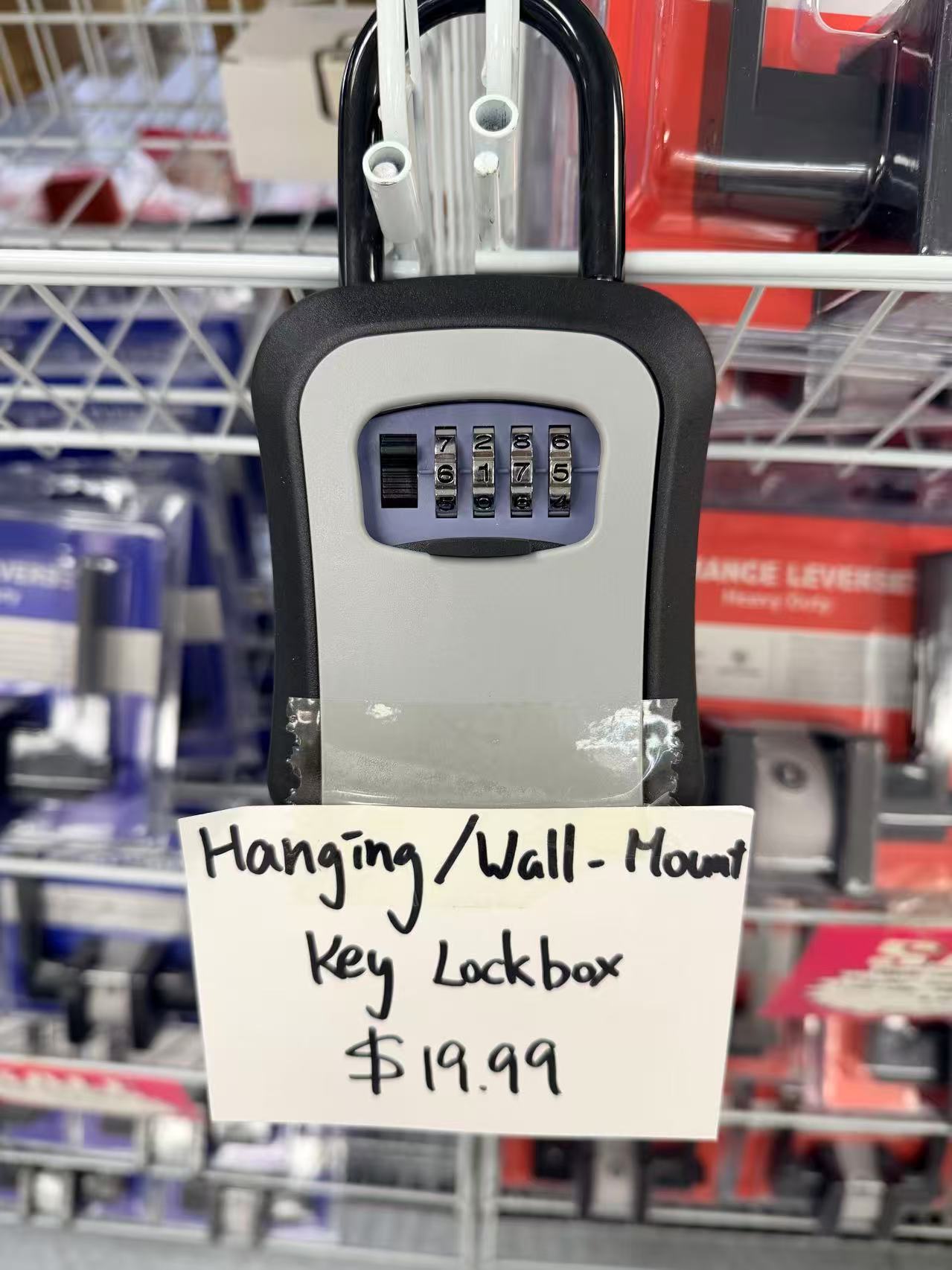 Hanging / Wall-Mount Key Lockbox – Secure 4-Digit Combination image 0