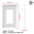 1g white 1 gang decorative wall plate image 0