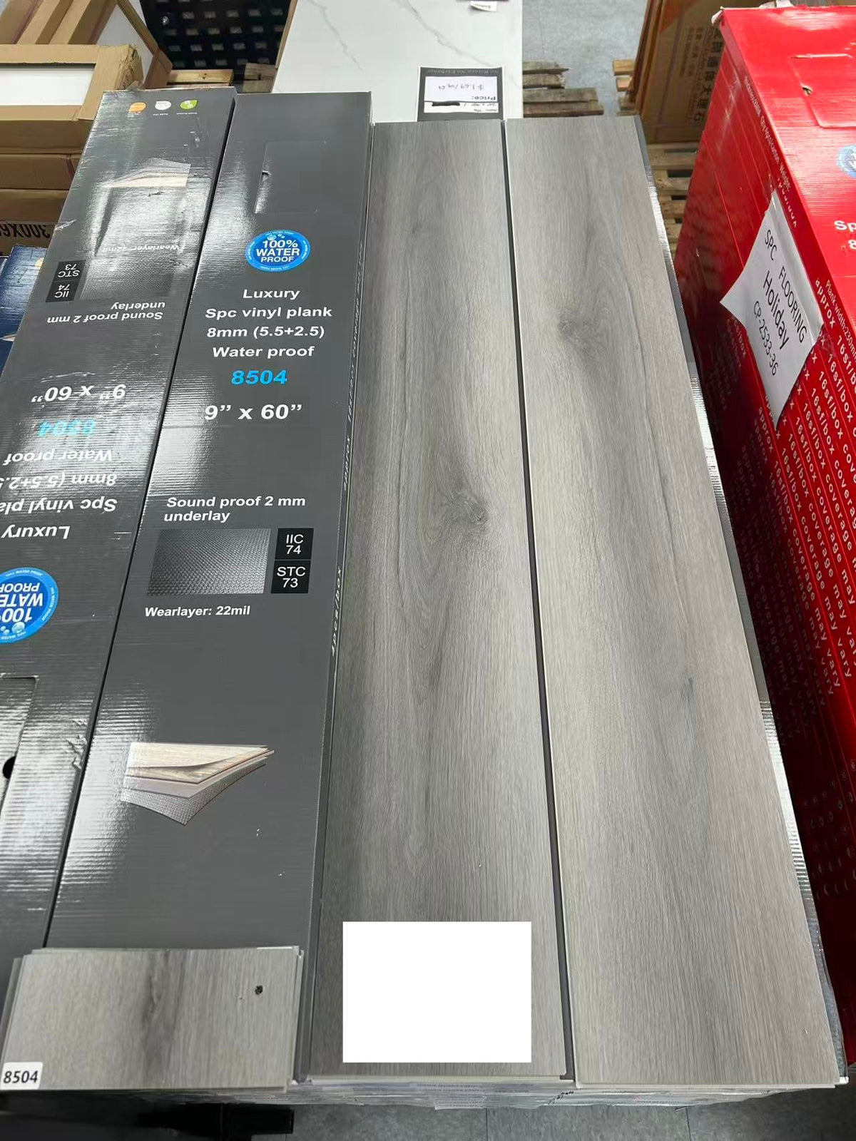 SPC Flooring 8mm – 8504 Batman 60"x9", 4 Planks/Box, Approx. 16 sq.ft/Box, $1.59/sq.ft