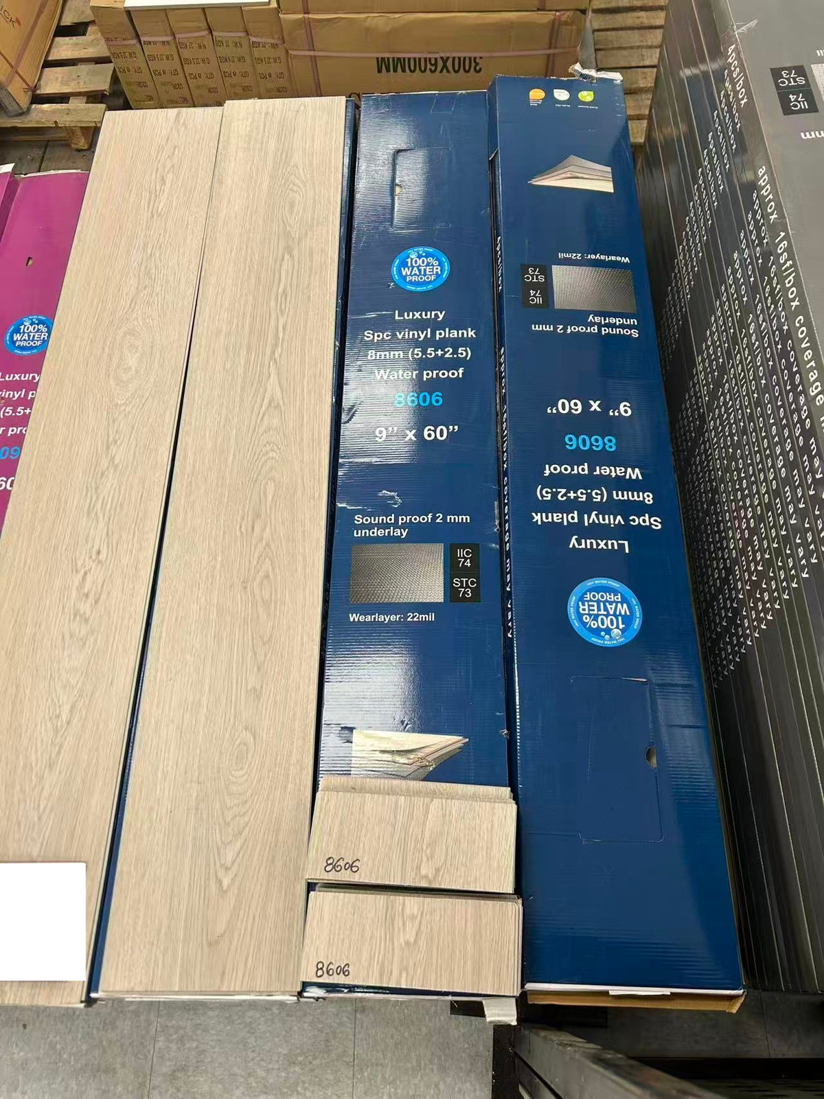 SPC Flooring 8mm – 8606 Spiderman 60"x9", 4 Planks/Box, Approx. 16 sq.ft/Box, $1.59/sq.ft