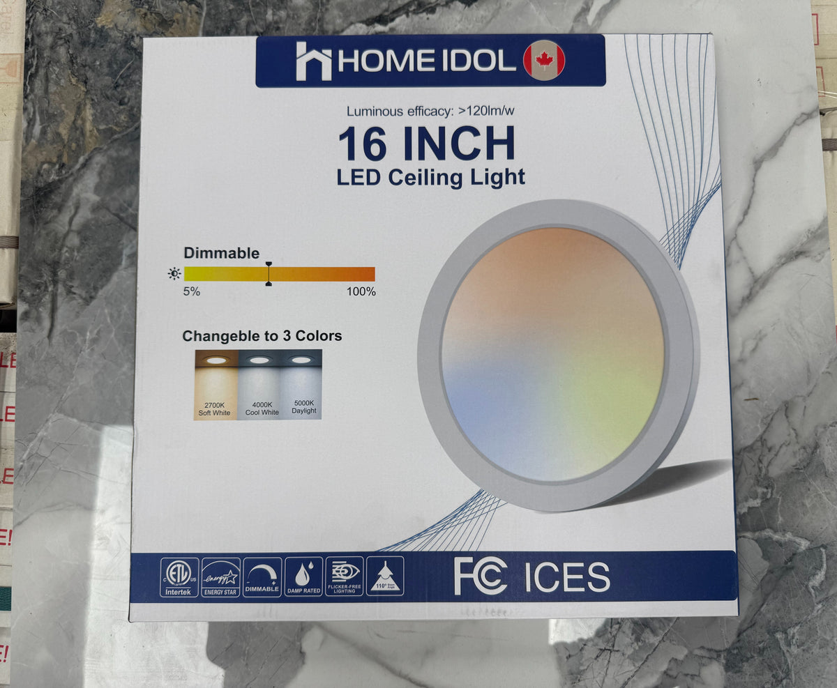 Ceiling Light 16" – 3CCT LED Panel, 32W, 3200lm image 0