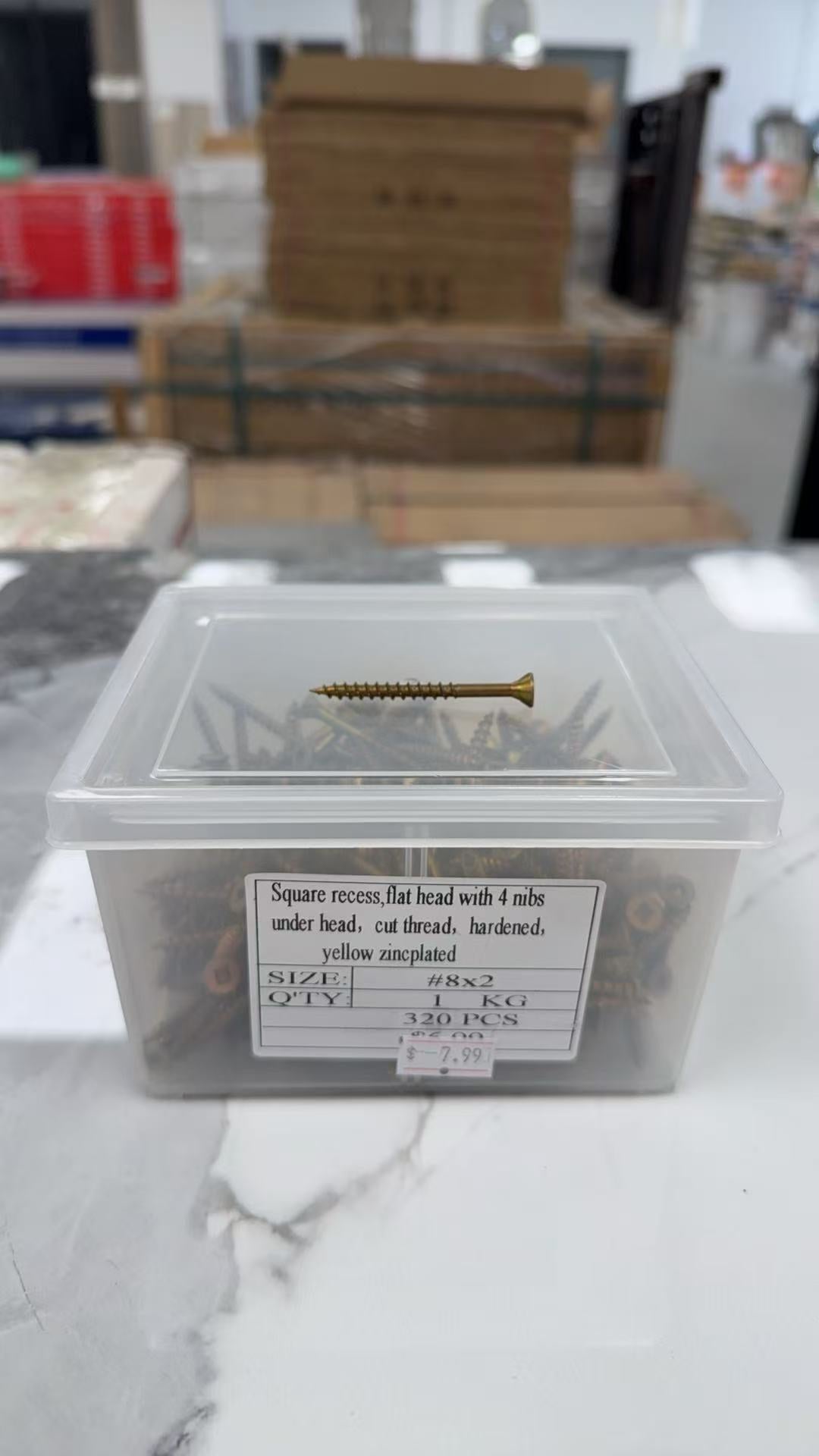 Zinc Construction Screws- #8 x 2” image 0