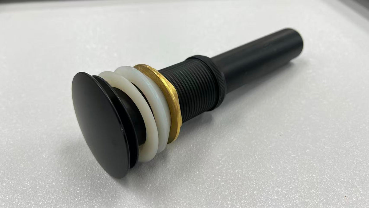 Pop-Up Drain with Overflow – Black image 0