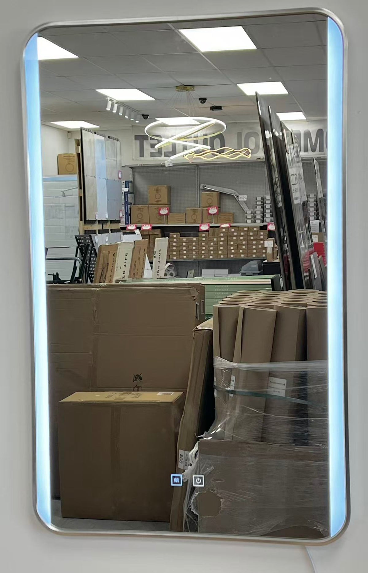 LED Mirror 20"x32" – Anti-Fog, Touch Switch, Cool White image 0