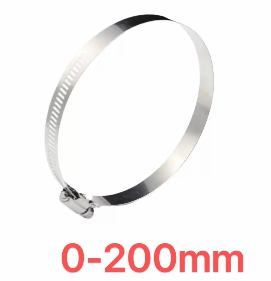 200mm Stainless Steel Clamp with Screw Hose image 0