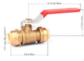 Push-to-Connect Ball Valve – 1/2" PEX Bite Shut-Off (Model: 61801) image 0