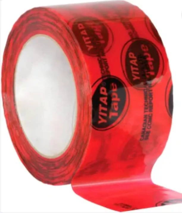 Large Stucco tape single blank wrap red |60mm x 66m (2.36" x 216.5') image 0