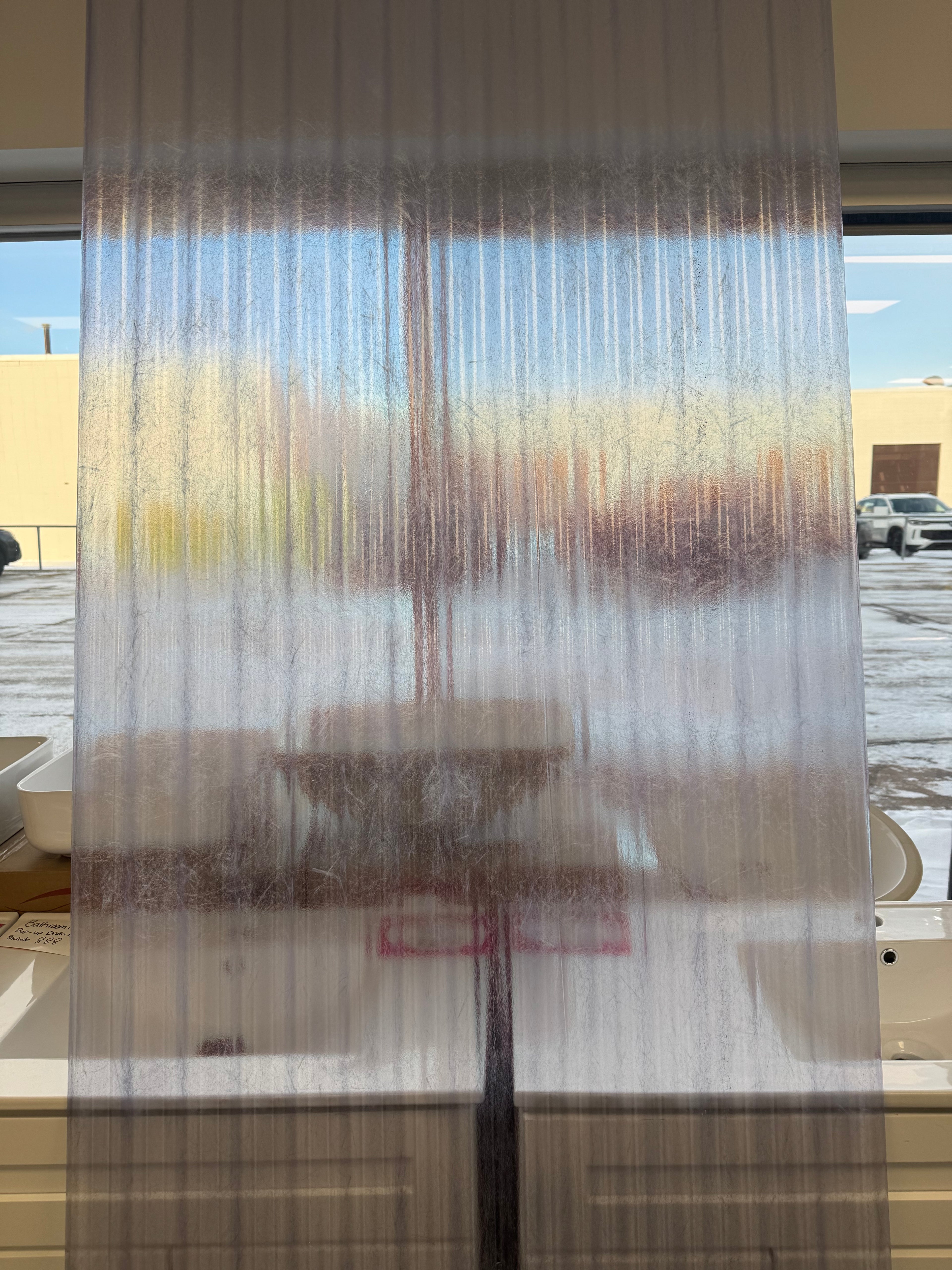PVC transparent roof tile wave roof panel 106"x37" image 0
