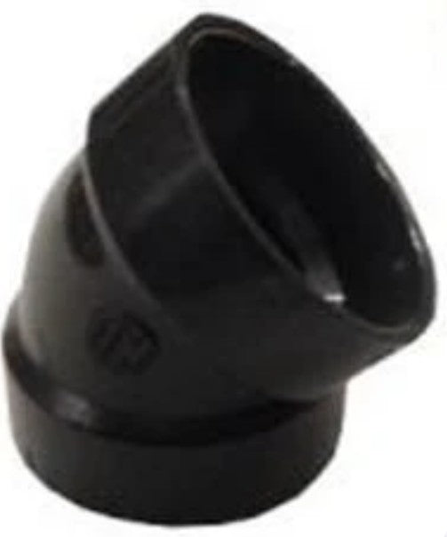 2885C ABS 45 Degree Short Elbow 1-1/2" image 0